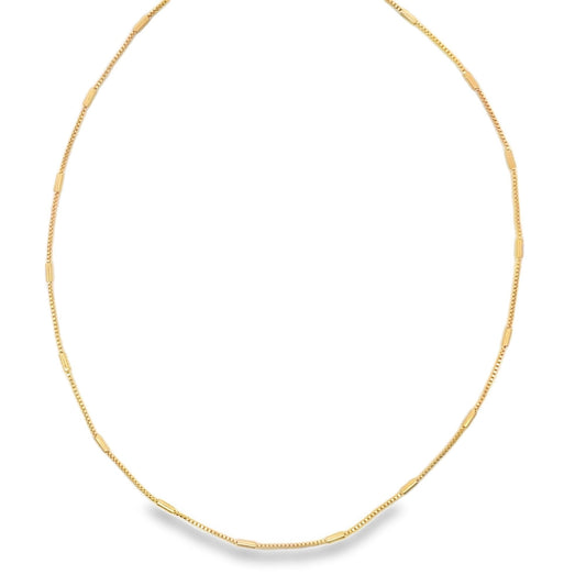 Box Chain With Gold Tube (F117)