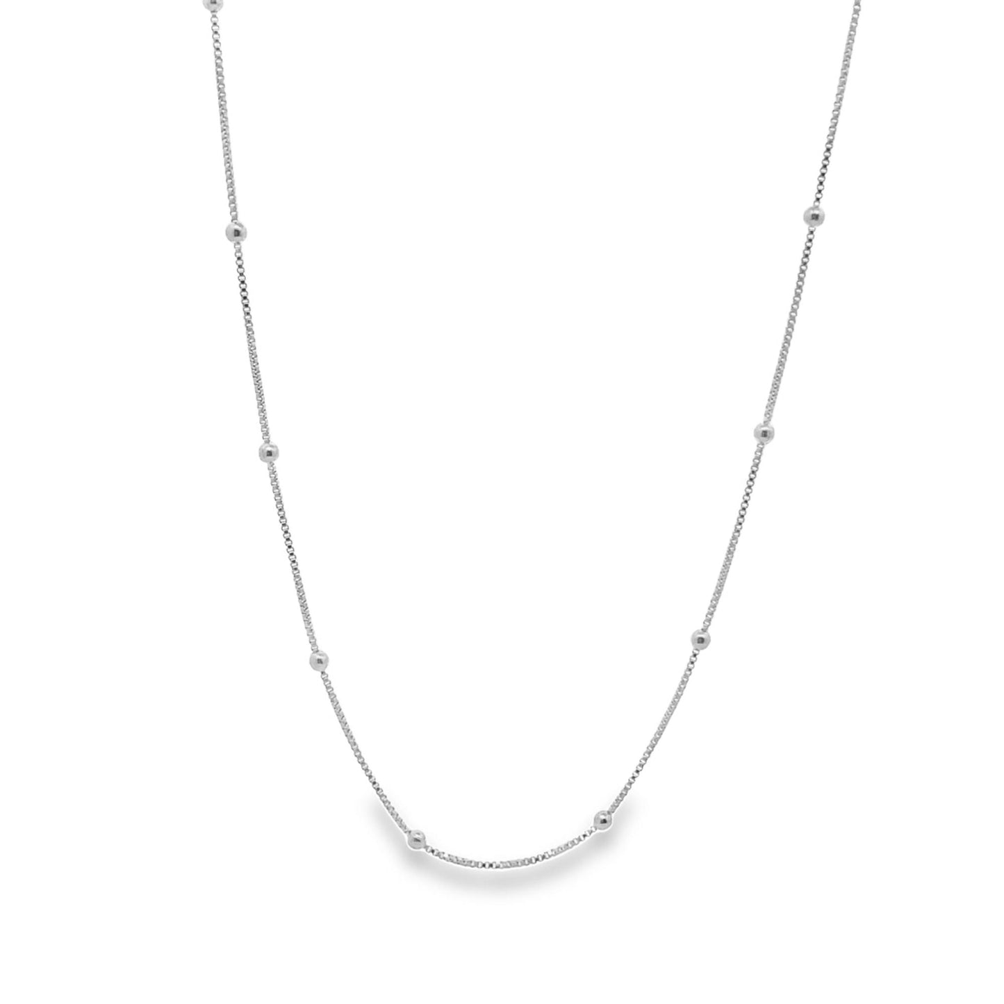 Box Chain With Gold Ball (F113)