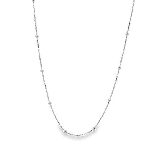 Box Chain With Gold Ball (F113)