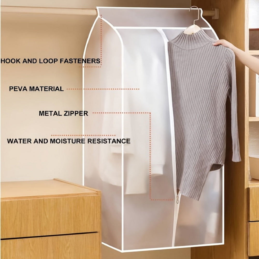 NNEDSZ 90cm Clothes Dust Cover Wardrobe Cloth Cover Clothes Storage Bag For Garments Suits Dresses Coats