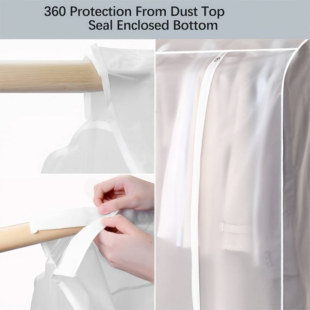 NNEDSZ 90cm Clothes Dust Cover Wardrobe Cloth Cover Clothes Storage Bag For Garments Suits Dresses Coats