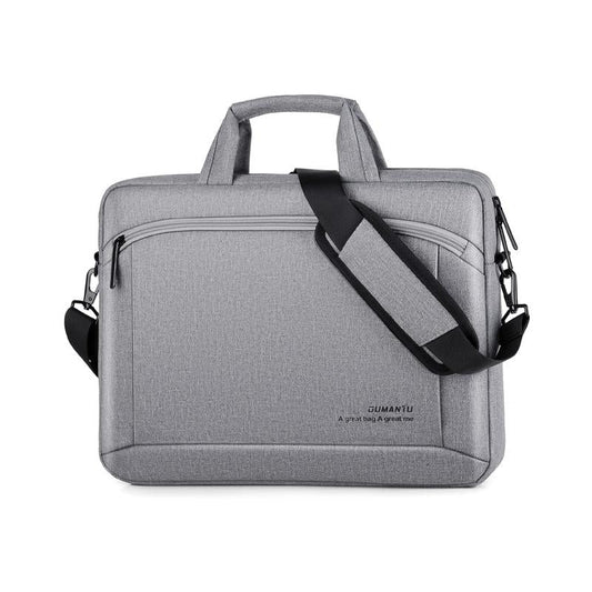 NNEDSZ Portable 15 Inch Laptop Leather Handbag For Business Briefcase - Black