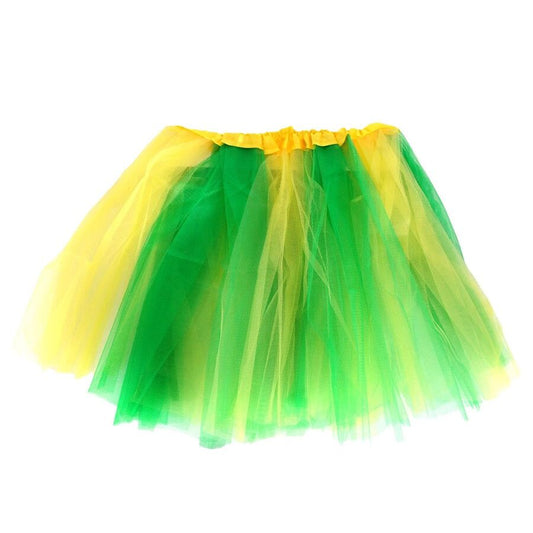 NNEDSZ Green and Yellow Adult Tutu – Cheer Australia in Style! Medium Size, 40cm Length, Elastic Waistband