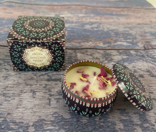NNEDSZ Small Scented Candle Set - 4 Soy Wax Candles, Travel Candle Set (Black Forest)