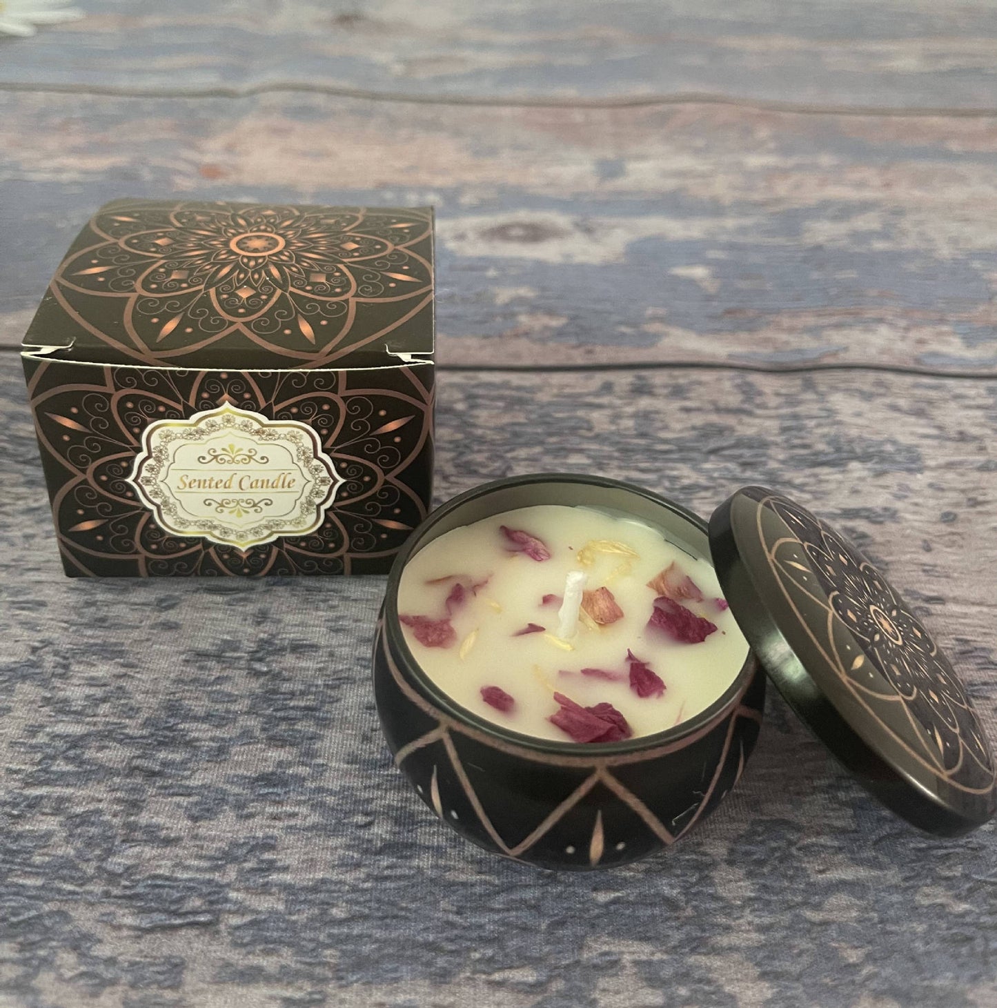 NNEDSZ Small Scented Candle Set - 4 Soy Wax Candles, Travel Candle Set (White Musk)