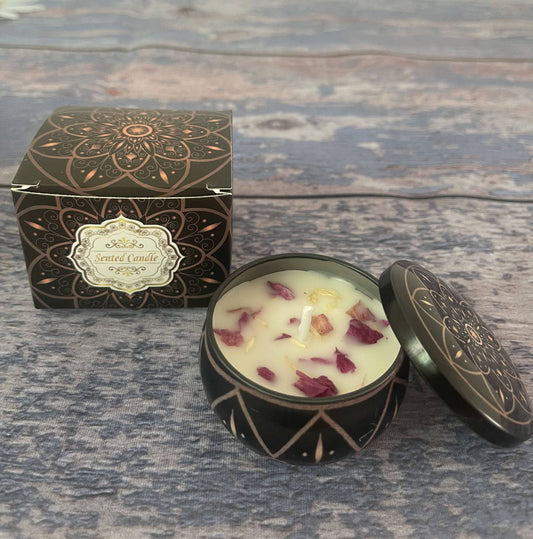 NNEDSZ Small Scented Candle Set - 4 Soy Wax Candles, Travel Candle Set (White Musk)