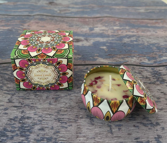 NNEDSZ Small Scented Candle Set - 4 Soy Wax Candles, Travel Candle Set (Vanilla cream)