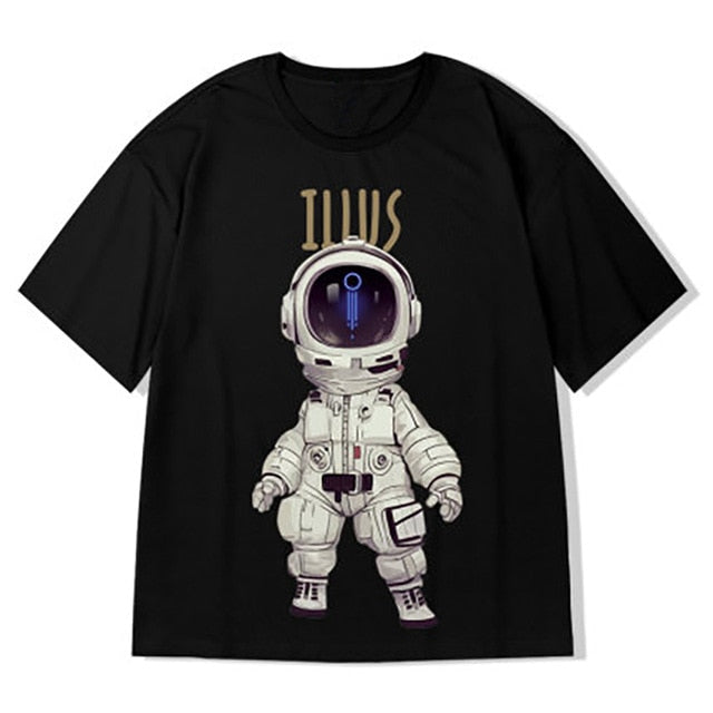 Men Cartoon Print Tees Summer Tshirts Mens Harajuku T Shirts Male hip hop tshirt Oversized Blakc Korean Clothes 5XL