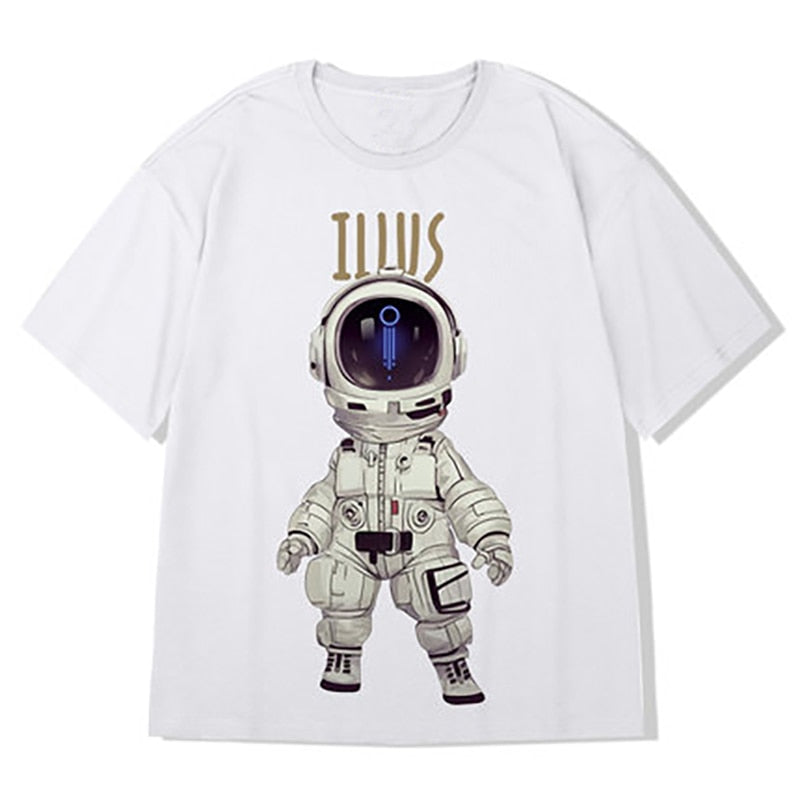 Men Cartoon Print Tees Summer Tshirts Mens Harajuku T Shirts Male hip hop tshirt Oversized Blakc Korean Clothes 5XL
