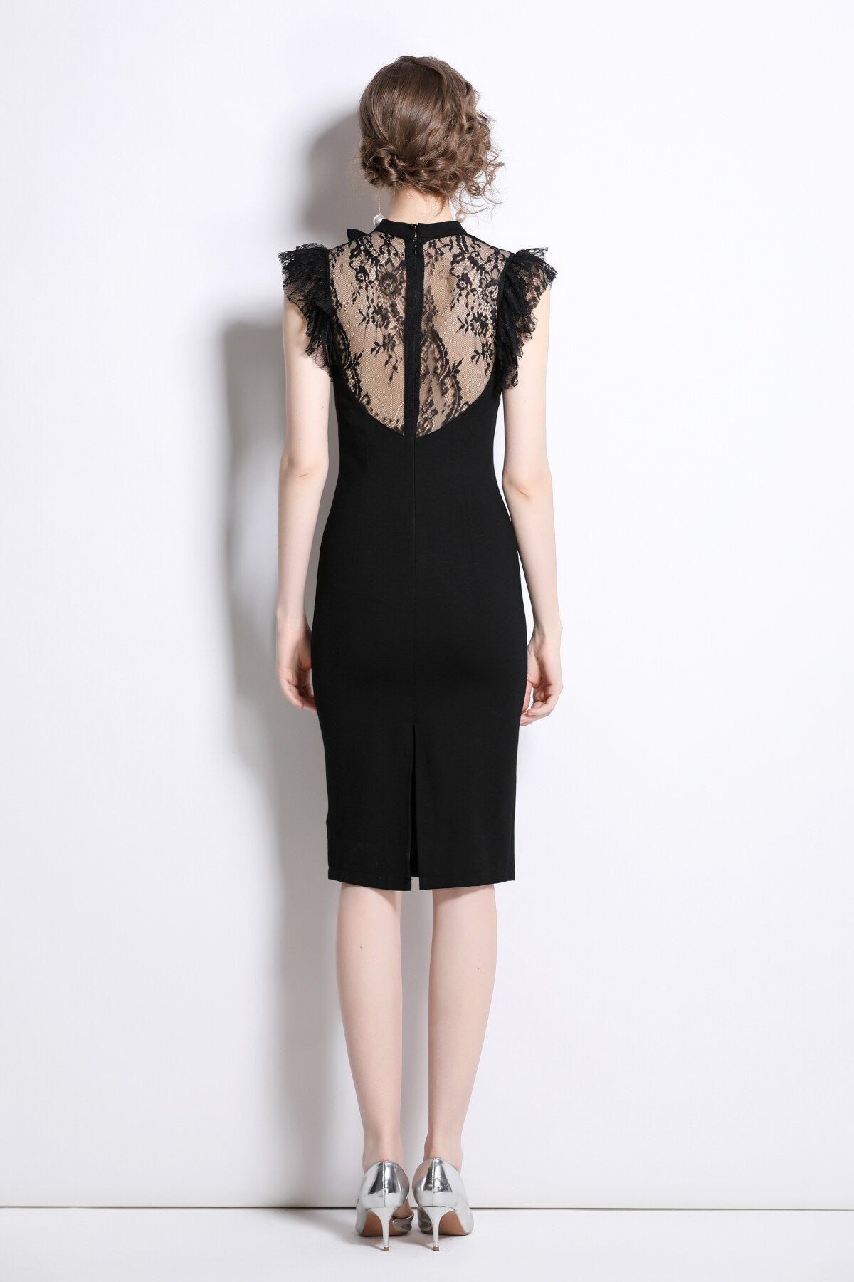 Black Lace Bodycon Sexy Roman Dress