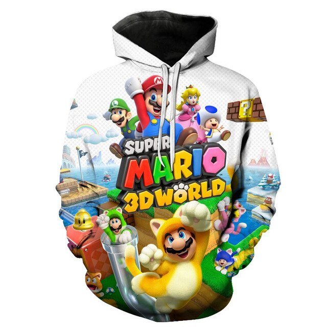 Classic Cartoon Mario Bros 3D Print Jacket Men/Women Casual Streetwear Hoodie Man Cute Clothes Sweat Pour Homme Harajuku