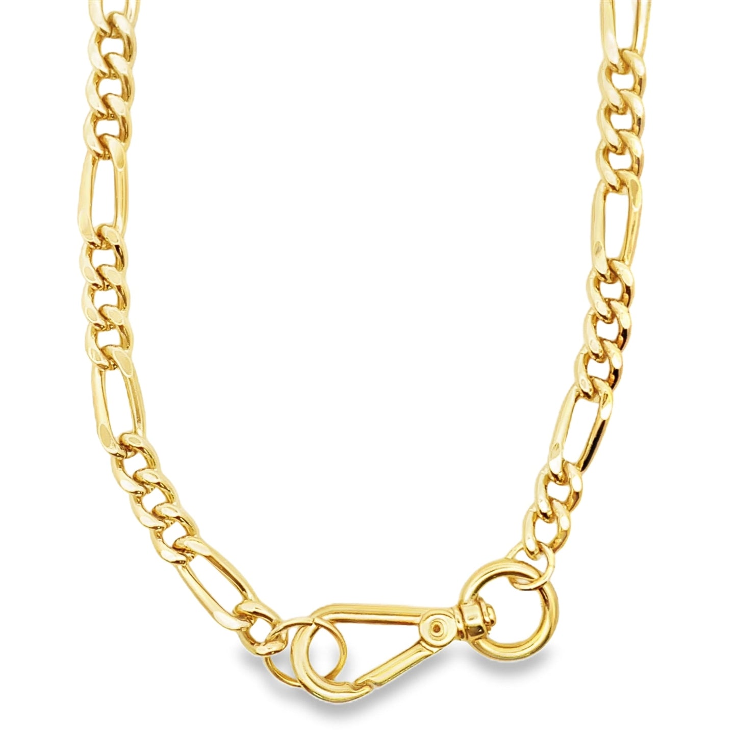 7mm Figaro Chain With Large Clasp (F51)