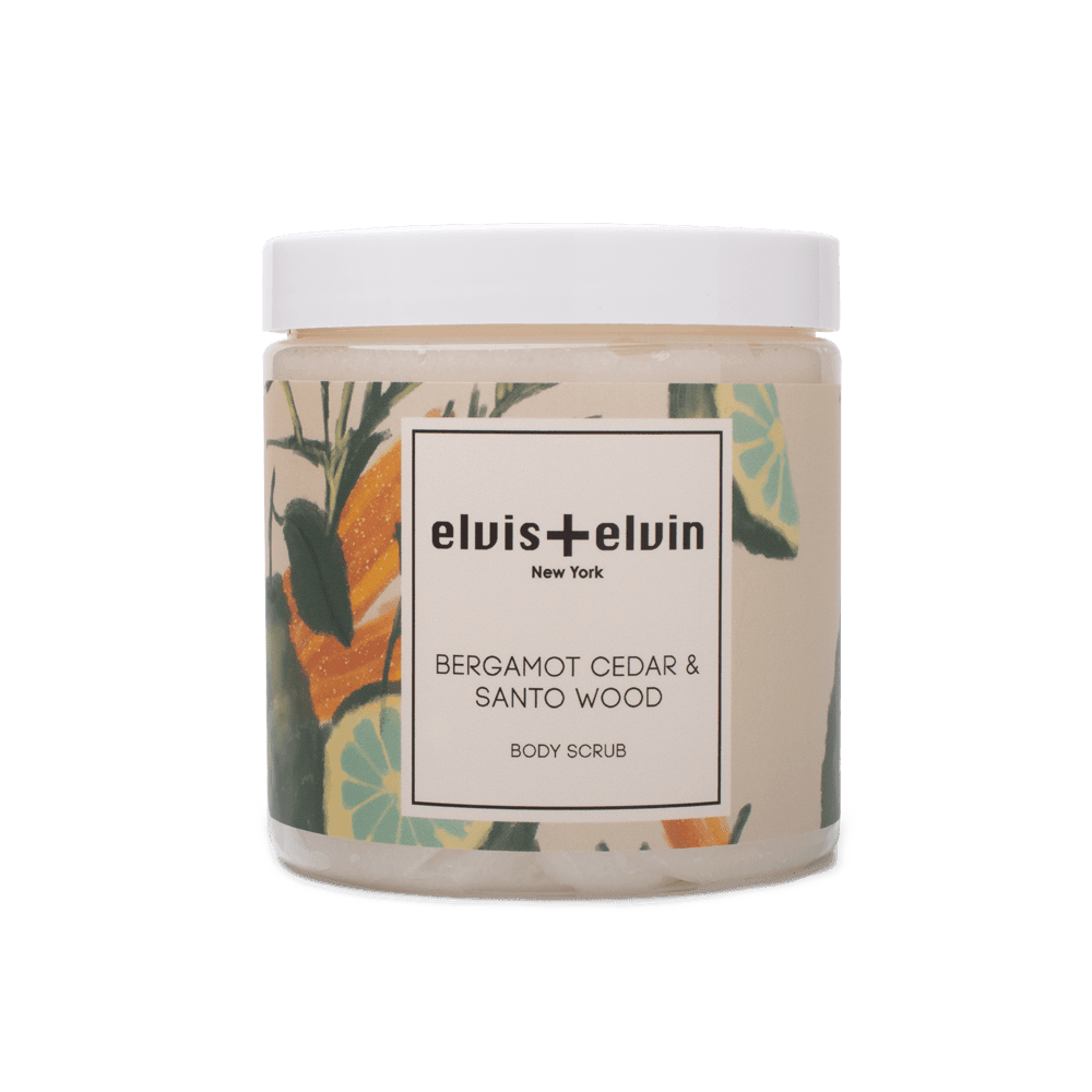 elvis+elvin Bergamot Cedar & Santo Wood Blend Body Scrub with Dead Sea Salt 300ml