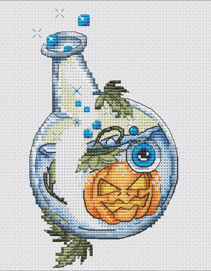Eyed Potion. Halloween - PDF Cross Stitch Pattern