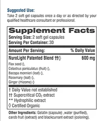 Rebel Herbs Organic NuroSteady 60 Capsules