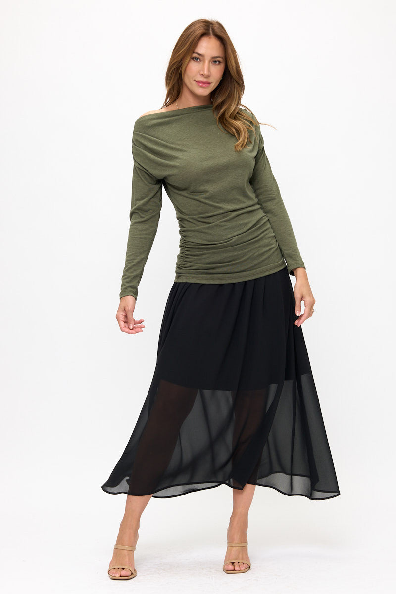 Solid Off The Shoulder Top