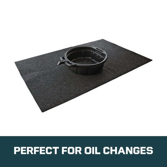 MOTIVITY XL Oil Spill Mat 36x59" - Protects Garage Floors - Absorbs Spills With No Soak Through - Reusable, Washable, Durable - USA Made