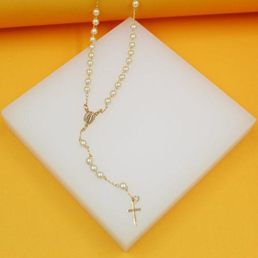 Catholic Gold Rosary With Crucifix (F39A)