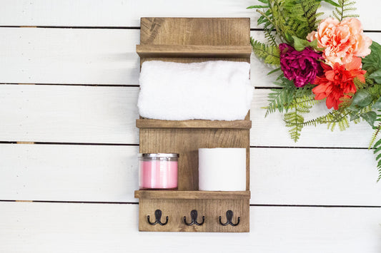 Towel Rack with Towel Hooks