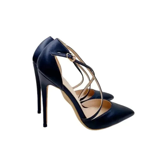 Lacing Black High Heels Stiletto Shoes