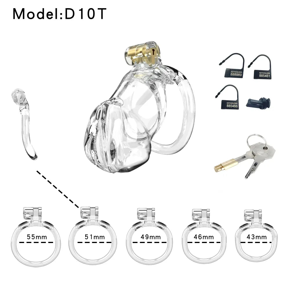 Lightweight Male Chastity Cage Plastic Cock Lock for Men Adult Bdsm Toy
