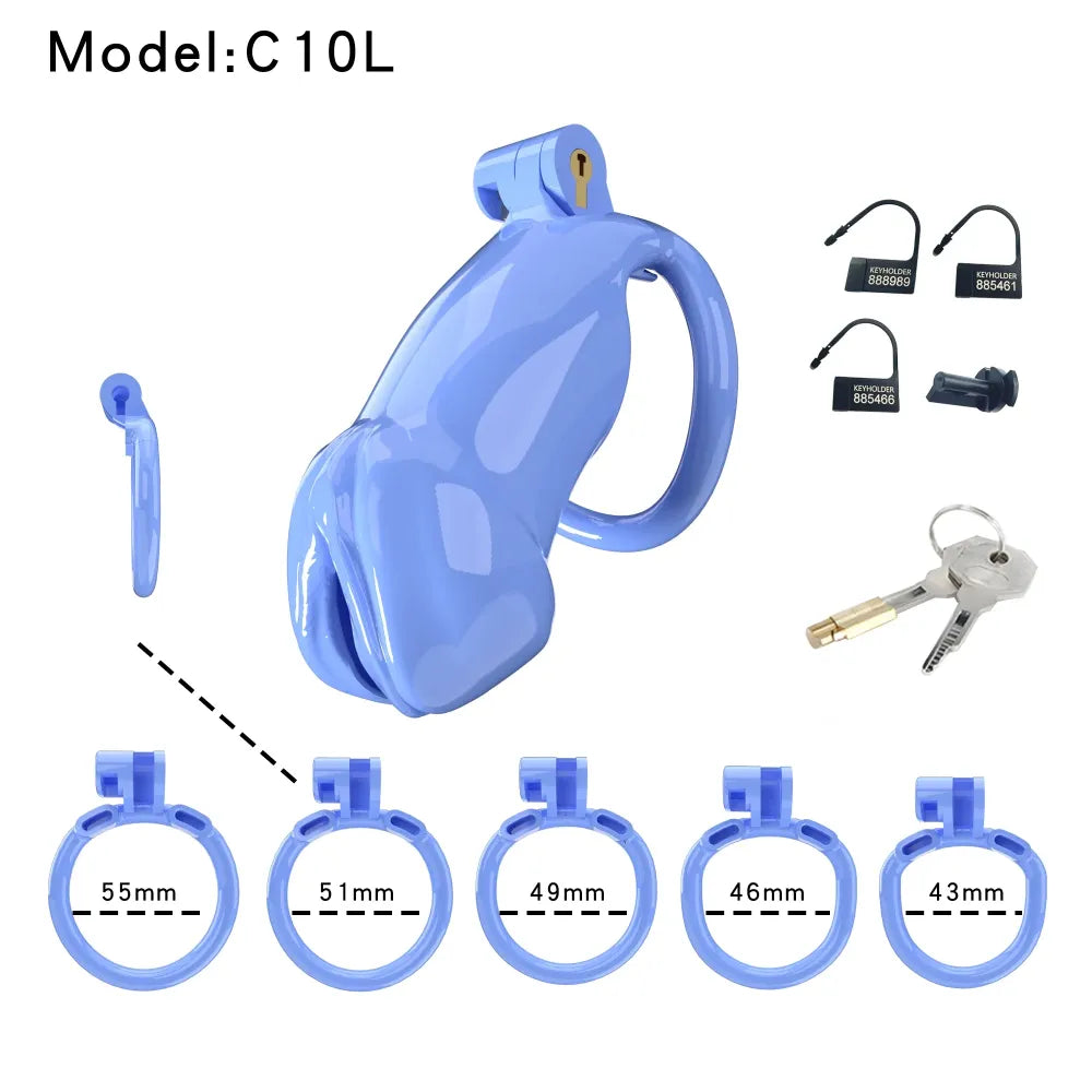 Lightweight Male Chastity Cage Plastic Cock Lock for Men Adult Bdsm Toy