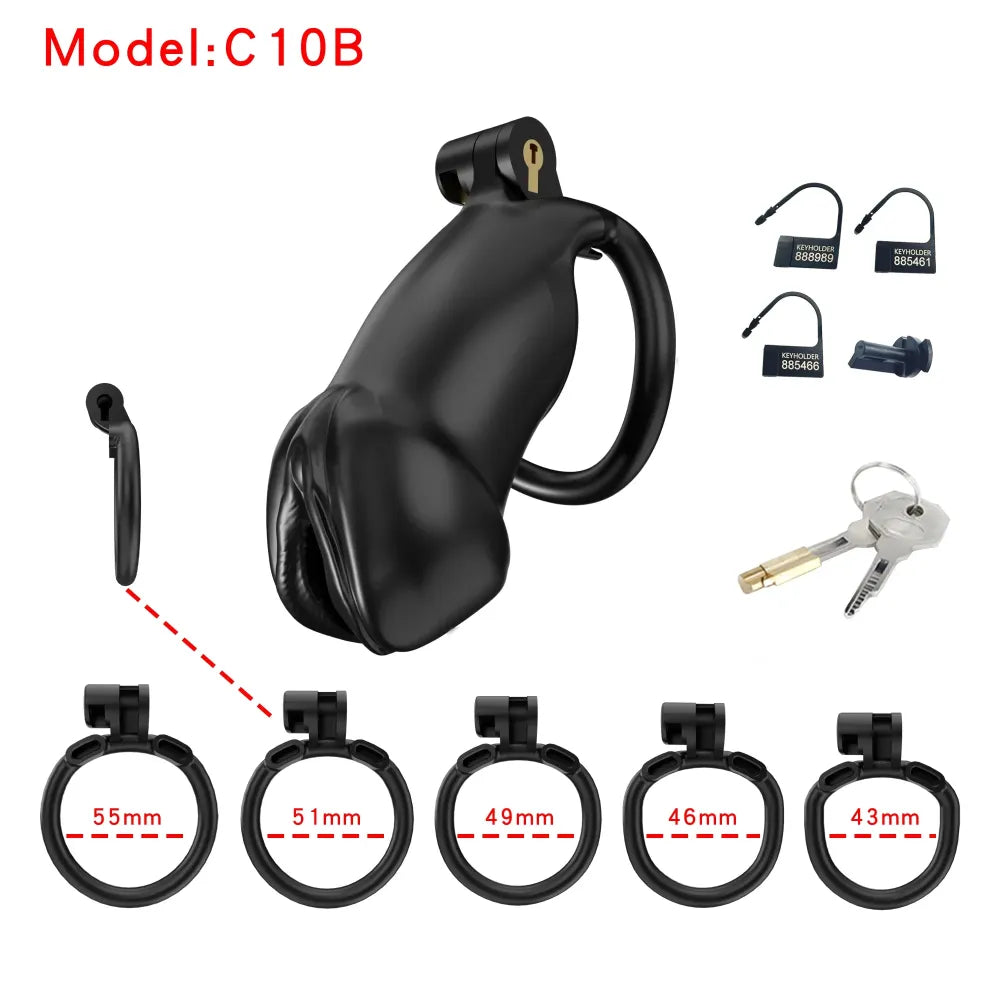 Lightweight Male Chastity Cage Plastic Cock Lock for Men Adult Bdsm Toy