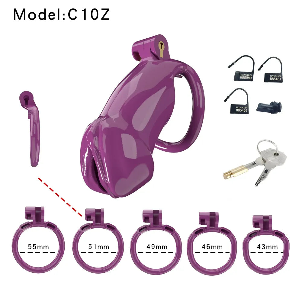 Lightweight Male Chastity Cage Plastic Cock Lock for Men Adult Bdsm Toy