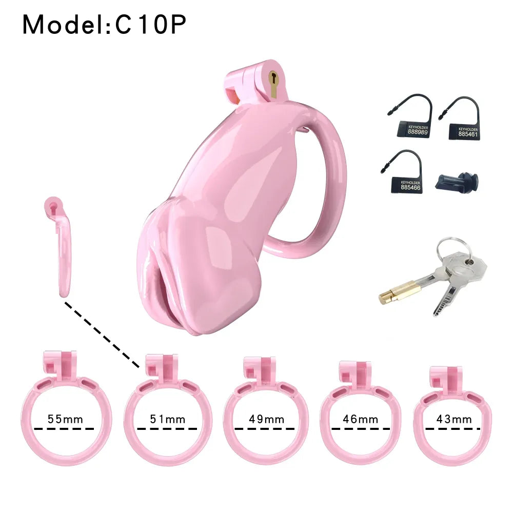 Lightweight Male Chastity Cage Plastic Cock Lock for Men Adult Bdsm Toy