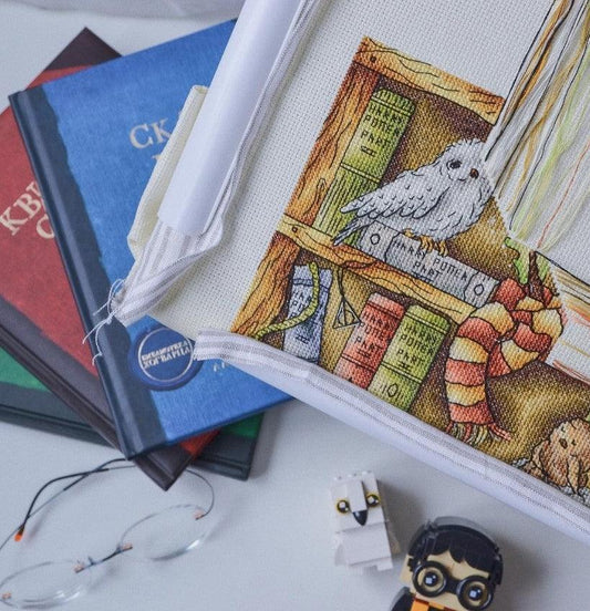 Magic Library. Shelf of Witch Books - PDF Cross Stitch Pattern