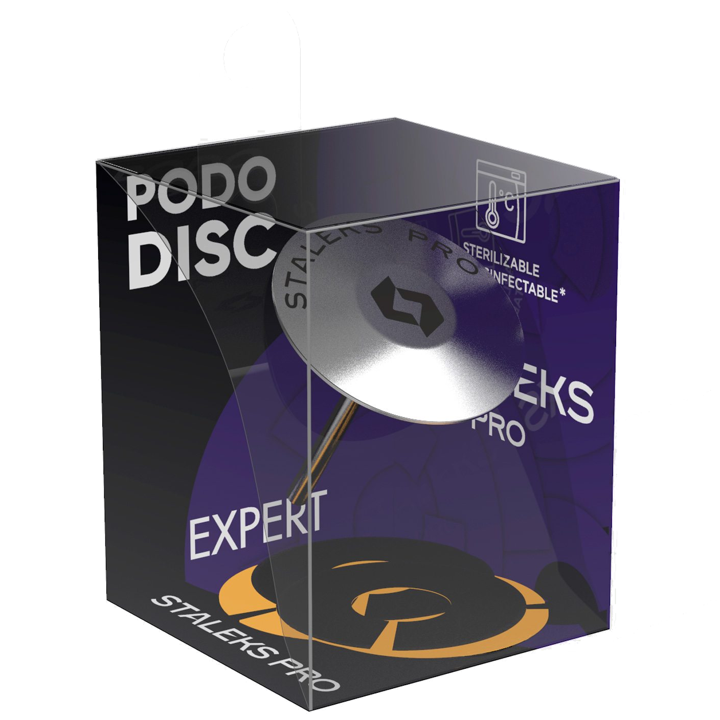 STALEKS PRO EXPERT PODODISC ոտնահարդարման սկավառակային անձրևանոցների հավաքածու օղակաձև միանգամյա օգտագործման խարտոցներից՝ 180 GRIT, 5 հատ -STALEKS™