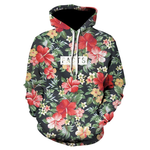 Men/Women autumn winter Hoodies Men's Sweatshirts Rose flower print Sweatshirts Plus Size 5XL Loose pullover Hoodie Tops