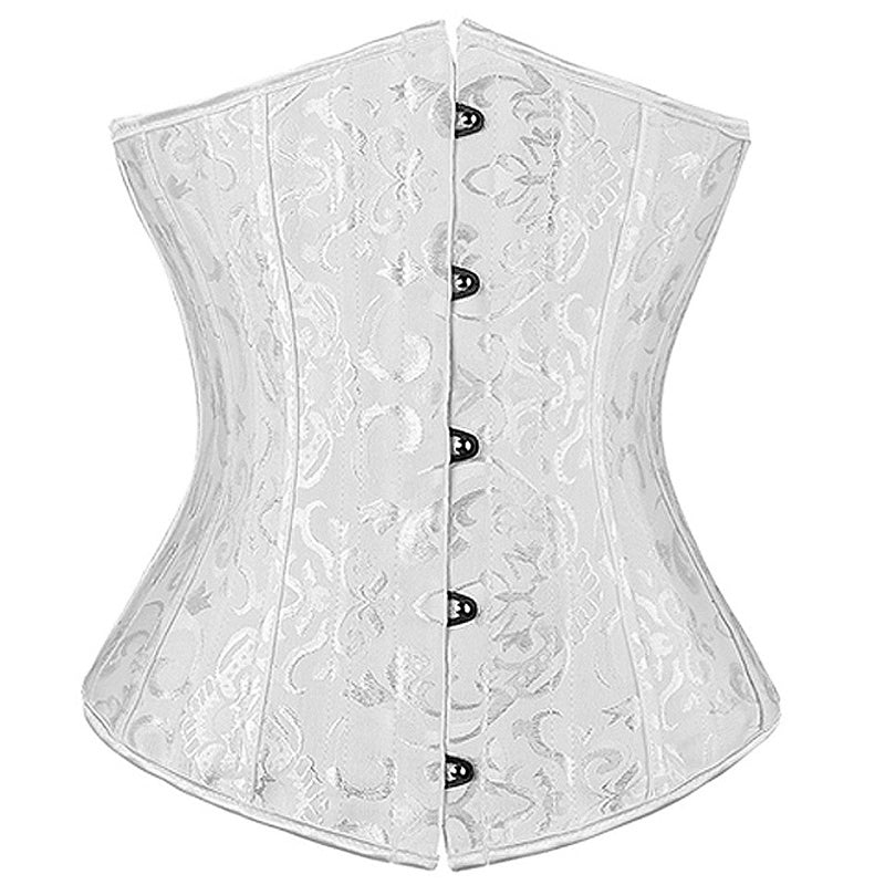 28 Sprial Steel Boned Black Shapewear Waist Cincher Slim Control Body Shaper Cincher Underbust Corset Sexy Women Plus Size S-6XL