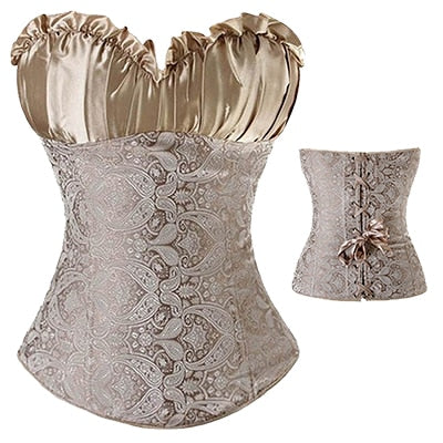 X Sexy Women steampunk clothing gothic Plus Size Corsets Lace Up boned Overbust Bustier Waist Cincher Body shaper corselet S-6XL