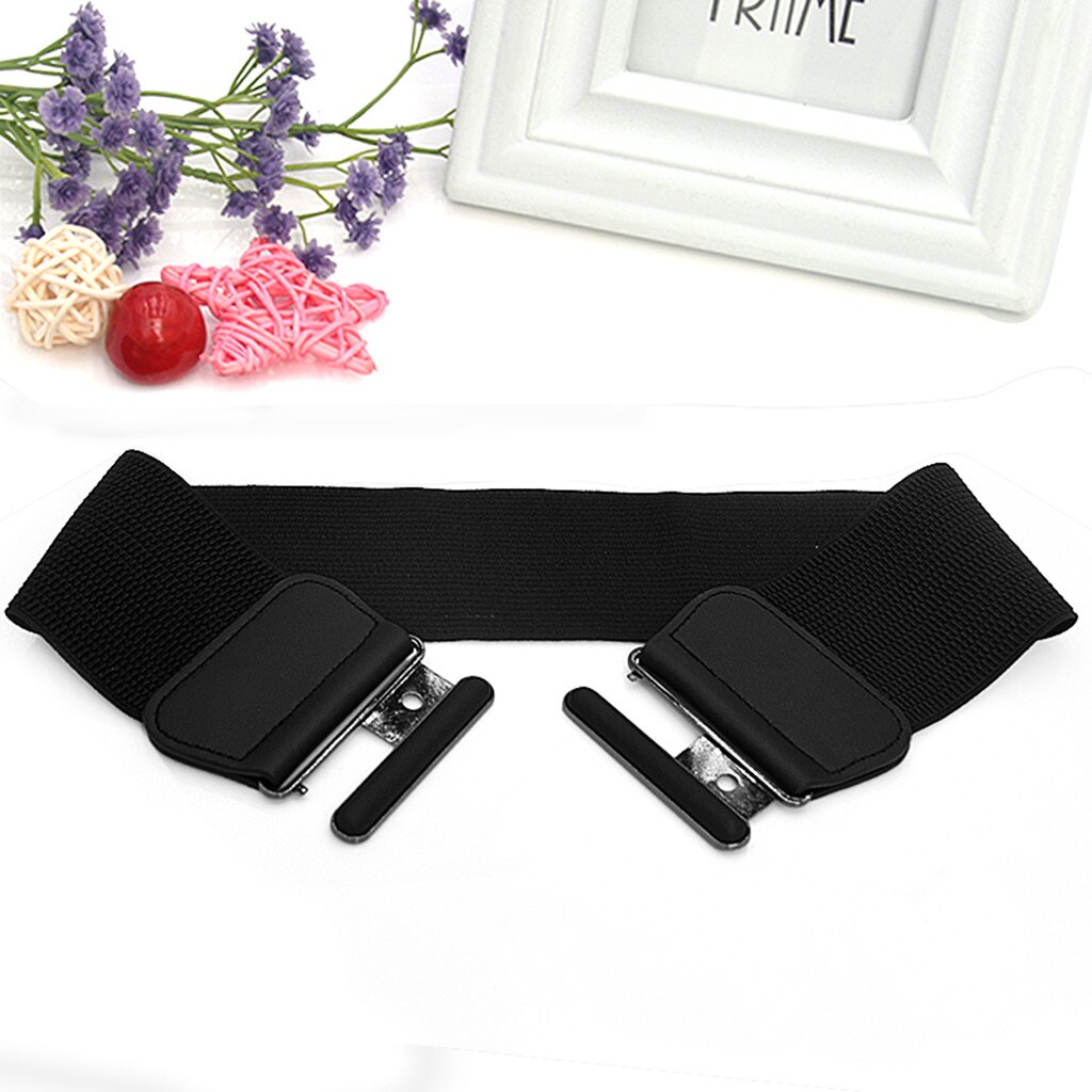 Plus size belt elastic wide red leather fashion big ladies belts for women dress coat designer stretch corset belt