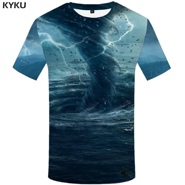 Maple Leaf T shirt Men Fireworks Tshirts Casual Canada Anime Clothes Black T-shirts 3d Psychedelic Shirt Print