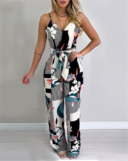 Women Jumpsuit Sexy Sleeveless Spaghetti Strap Bodysuit