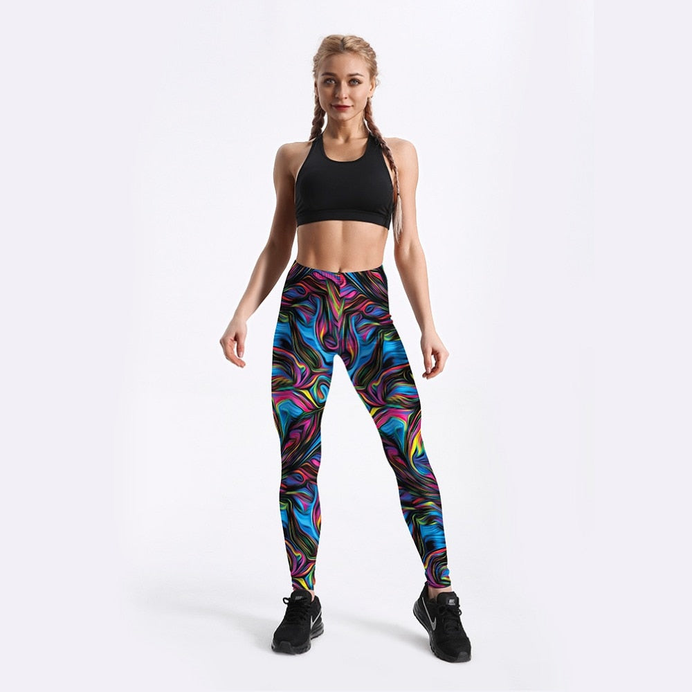 Hot Sale Leggings Women Summer Pants Cute Donuts Unicorns Printed Girl Leggings Plus Size S-XXXXL