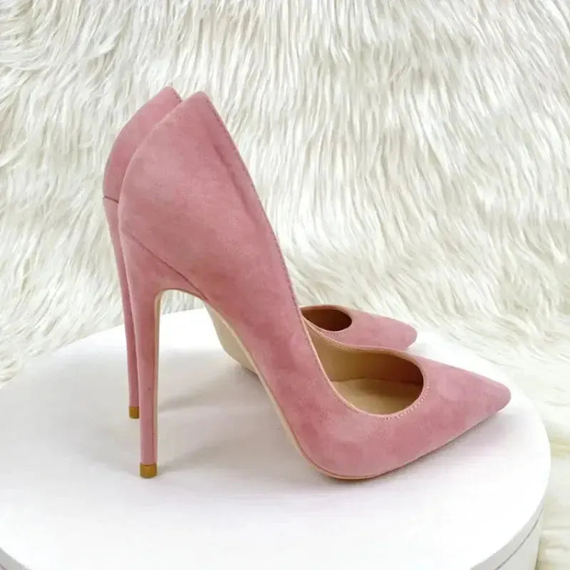 Purple Suede High Heels Stiletto Shoes