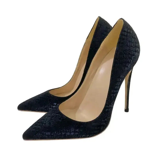Stiletto Snake Skin Pattern High Heels Shoes