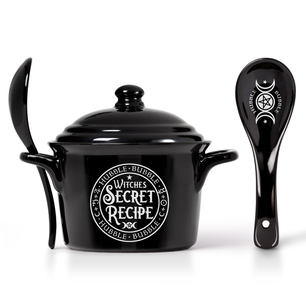 Witches Secret Recipe Pot and Spoon